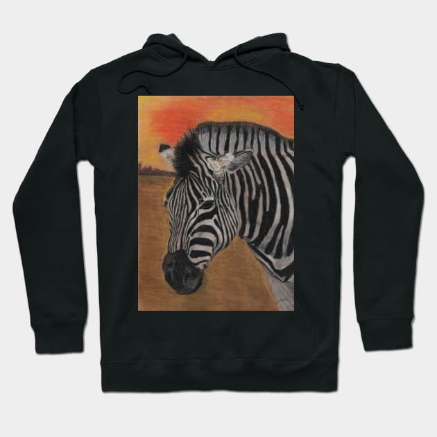 Zebra Hoodie by teenamarie23art